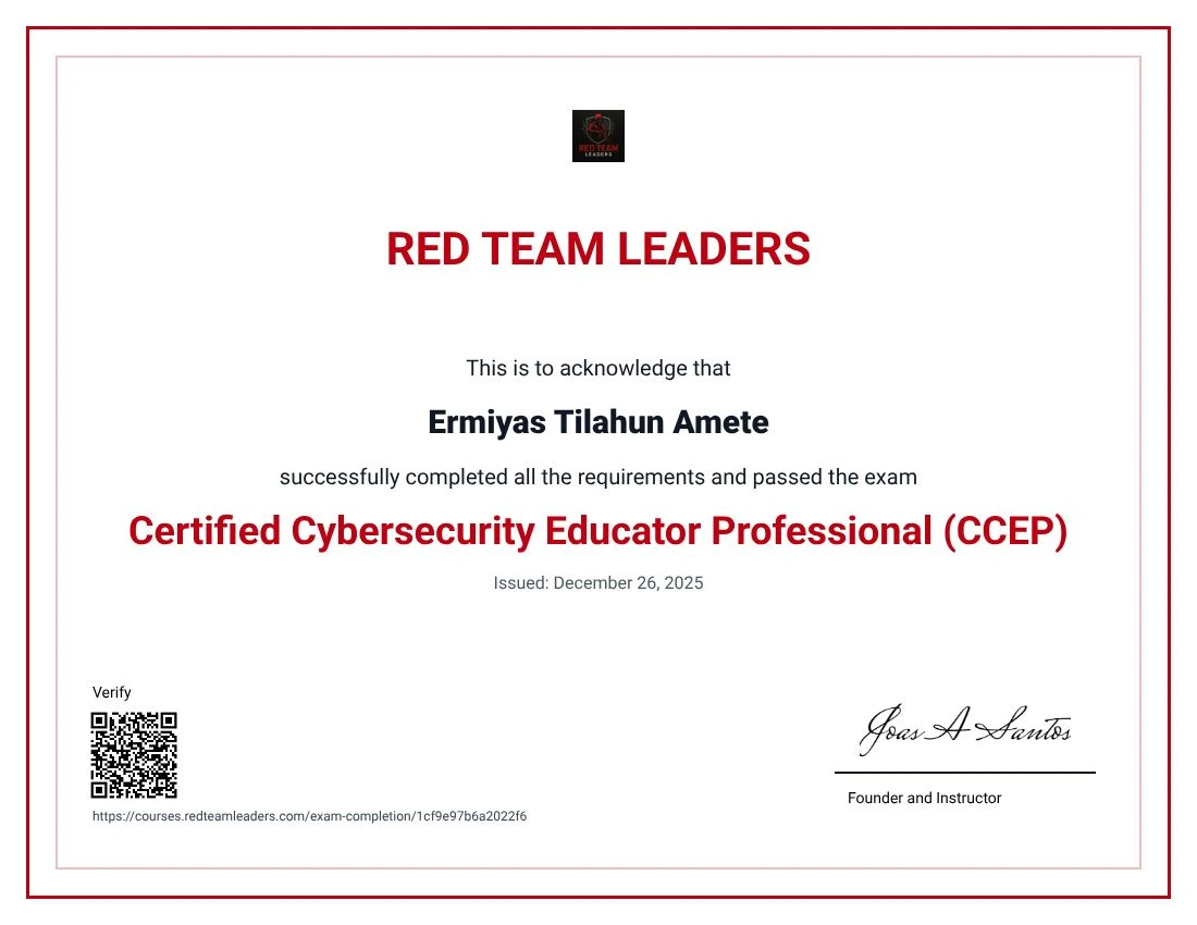 Certified Cybersecurity Educator Professional (CCEP)