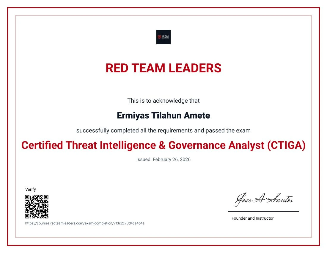 Certified Threat Intelligence & Governance Analyst (CTIGA)